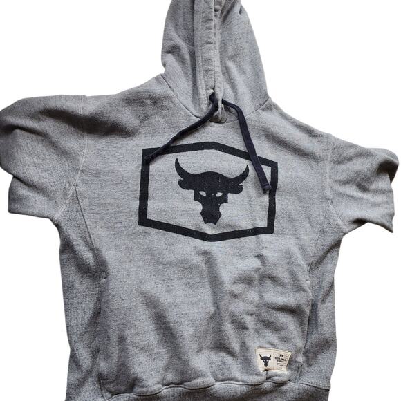 Under Armour Project Rock Hoodie Medium Sweatshirt Bull Blood Sweat Respect Gym - Picture 2 of 16